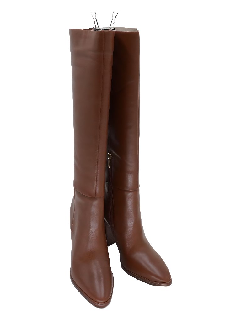 Marc Fisher Ltd Lannie Medium Natural Leather Tall Knee High Boots Sz 9m
